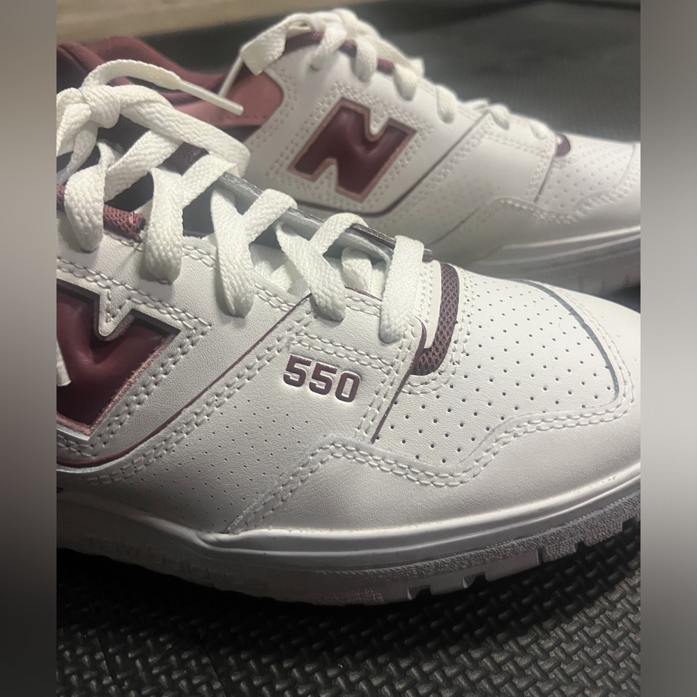 New Balance 550 in Sea Salt/Washed Burgundy, US 10 (41.5 EU). Brand new!